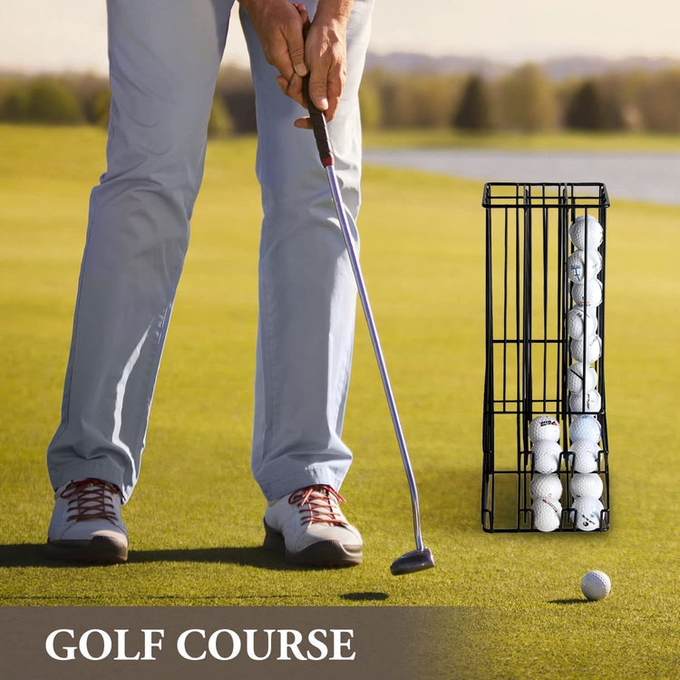 Golf Ball Basket Holder, Matte Black Metal Wire Golf Ball