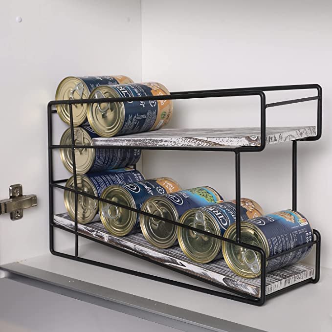Canned Food Storage Dispenser for Kitchen or Pantry, 2Tier B