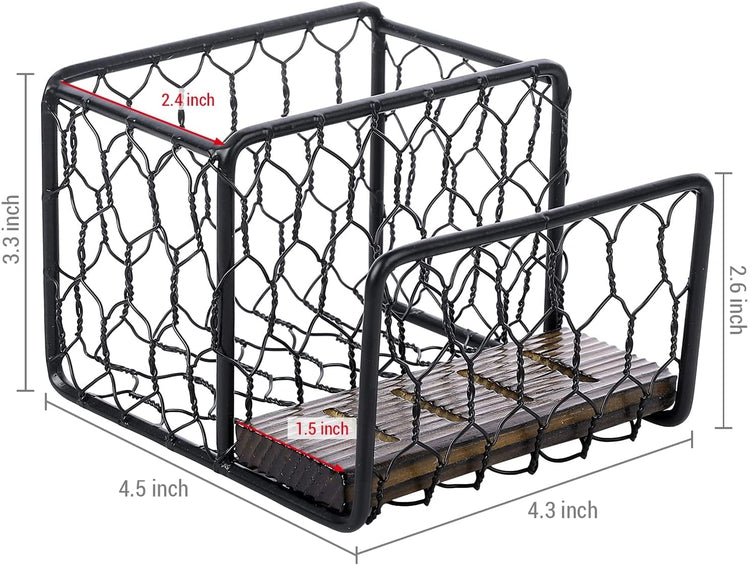 Modern Black Chicken Wire Bottled Dish Soap and Sponge Holder for the Kitchen Sink-MyGift