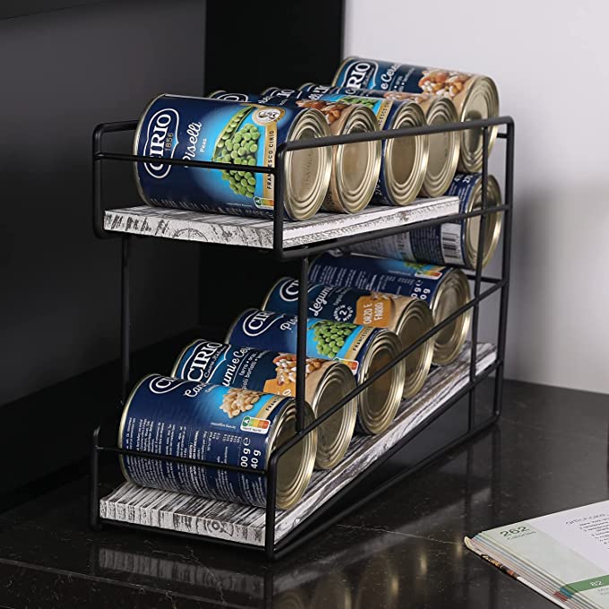 3-tier Stackable Can Rack canned goods Soup pantry Kitchen