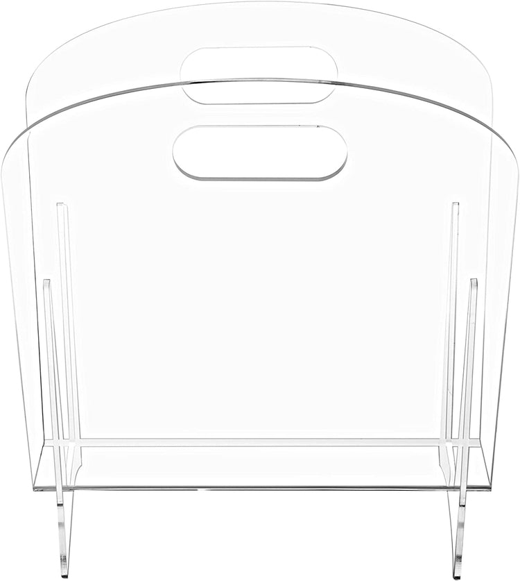 Clear Acrylic Office Desktop Magazine Holder Display Stand, Document File Folder Storage Organizer Rack-MyGift