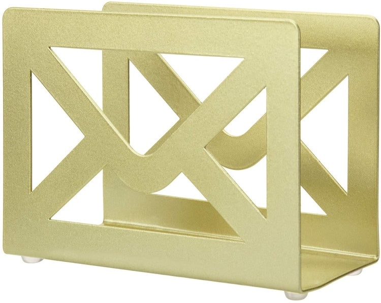 Brass Metal Envelope Cutout Design Desktop Letter Holder-MyGift
