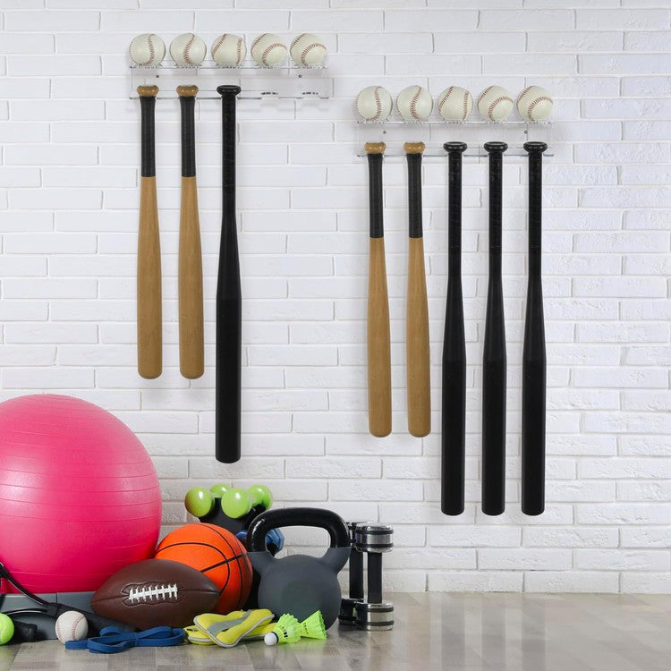 Revolving Baseball Back Rack Clear Acrylic Hanging Baseball Bat and Ball Racks, Wall Mounted Sports ...
