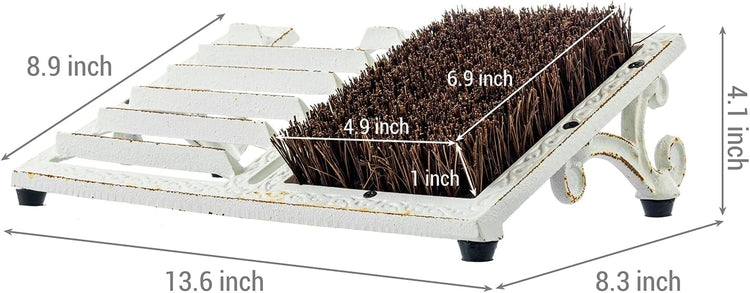 MyGift Cast Iron Shoe Scraper and Scrubber Mat - Thumbnail 5