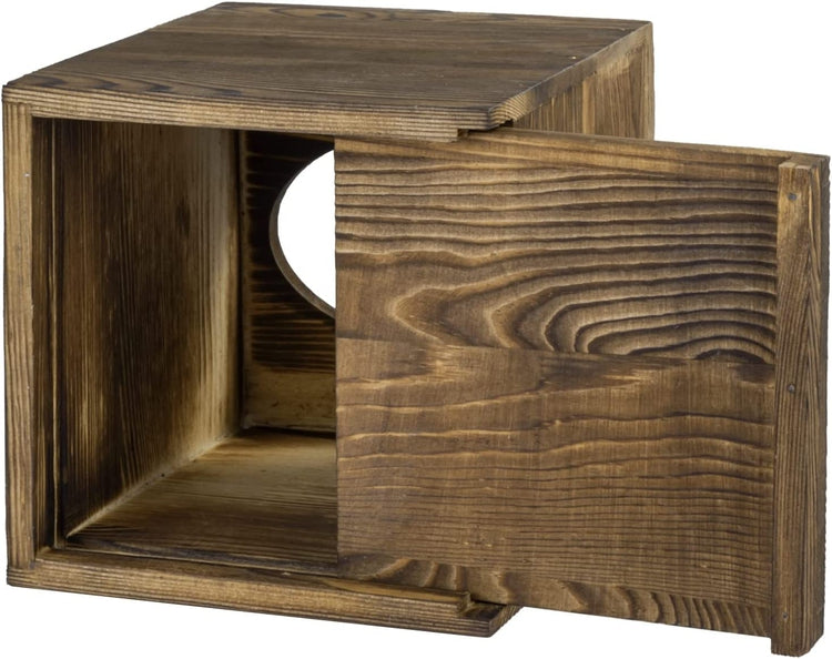 "Bless You" Vintage Weathered Gray Wood Square Tissue Box Holder Cover-MyGift