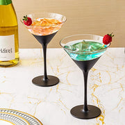 Cocktail Party Drinkware Stemmed Drinking Glass, Modern Martini Glasses, Set of 4-MyGift