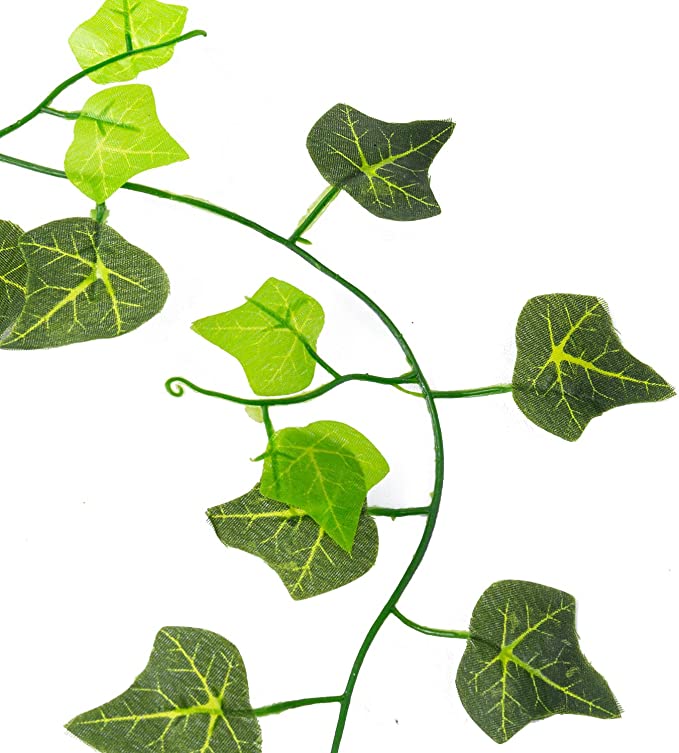 12 Piece Set Artificial Ivy Leaves Vines Foliage Garland, Faux Hanging Greenery Strands-MyGift