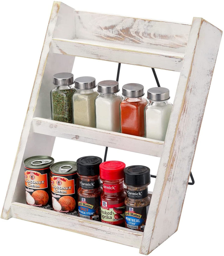 Trademark Innovations 10-in W x 9.5-in H 3-Tier Freestanding Wood Spice Rack  in the Cabinet Organizers department at
