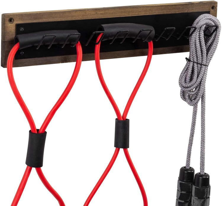 Rustic Metal & Woode Gym Storage Wall Organizer Rack-MyGift