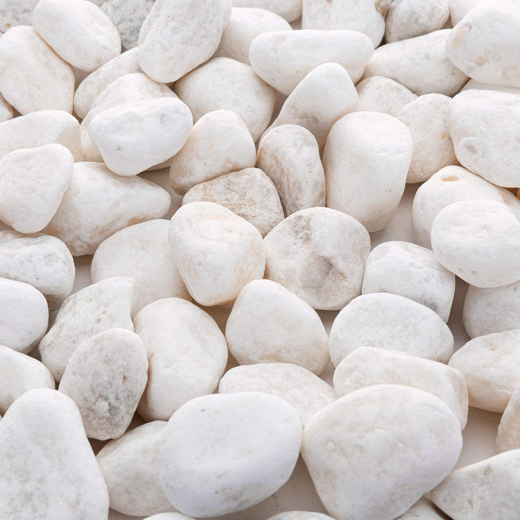 9-lbs White Synthetic Vase Filler River Pebbles and Landscaping Stone Rocks for Interior and Exterior Design-MyGift