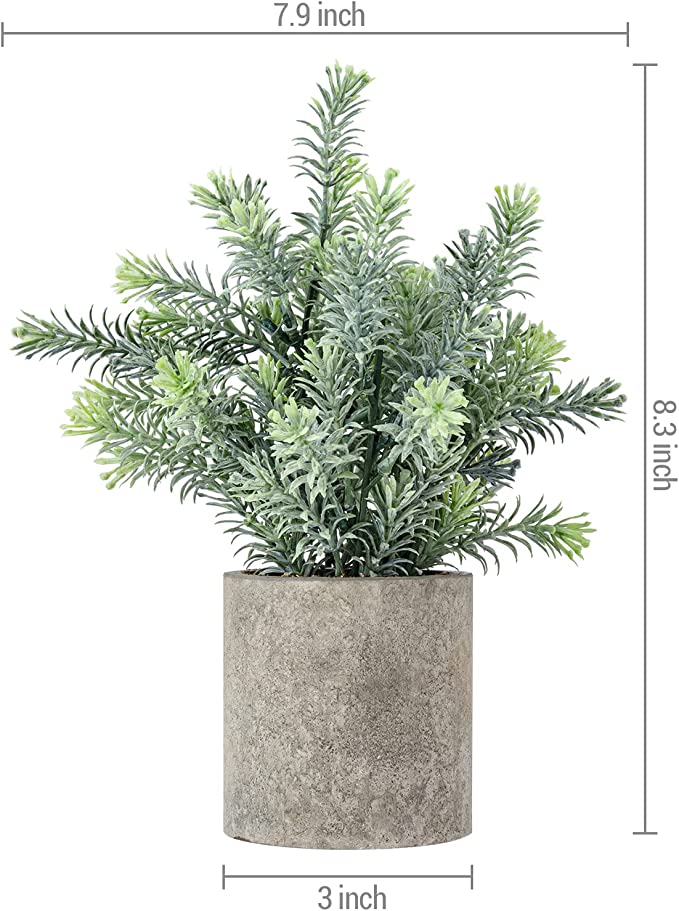 Indoor Artificial Plant for Decoration, Fake Potted Plant with Stone Style Planter Pot-MyGift