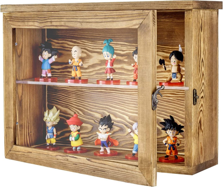 Vintage Wood Shadow Box Shelf Display Miniatures Display Case