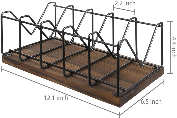 Cd Metal Storage Rack Industrial Burnt Wood and Matte Black Metal CD Storage Rack, Holds 25 ...