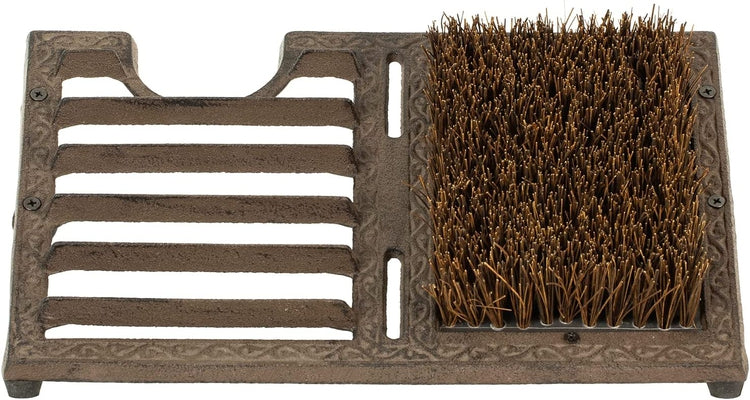Heavy Duty Cast Iron Angled Shoe Scrubber for Porch, Outdoor Shoe Cleaning Brush Scraper and Boot Puller-MyGift