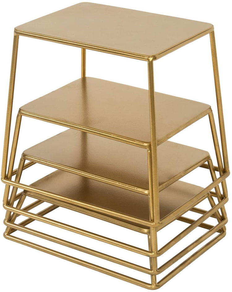 Brass Tone Metal Nesting Display Risers, Set of 4 – MyGift