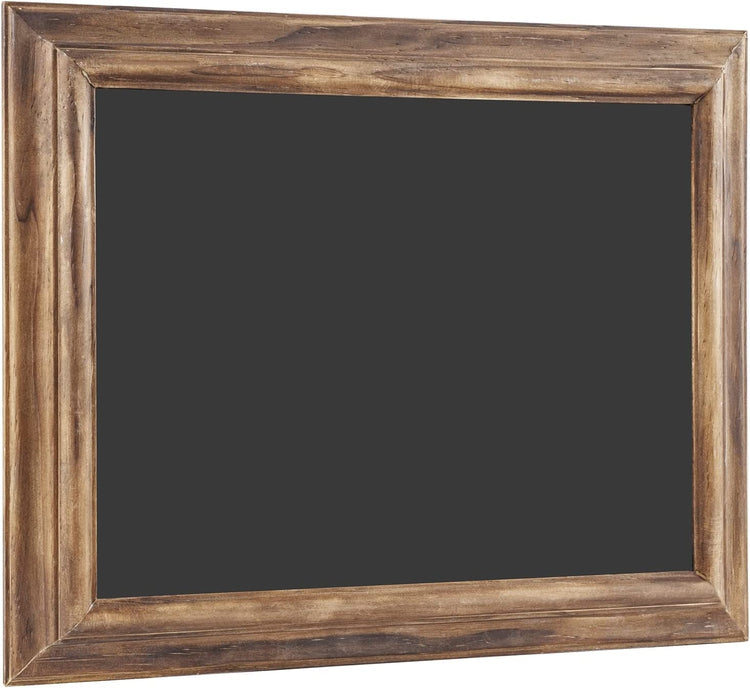 Wall Mounted Burnt Wood Beveled Picture Frame Chalkboard, 11x14 Inch Decorative Chalk Message Board-MyGift
