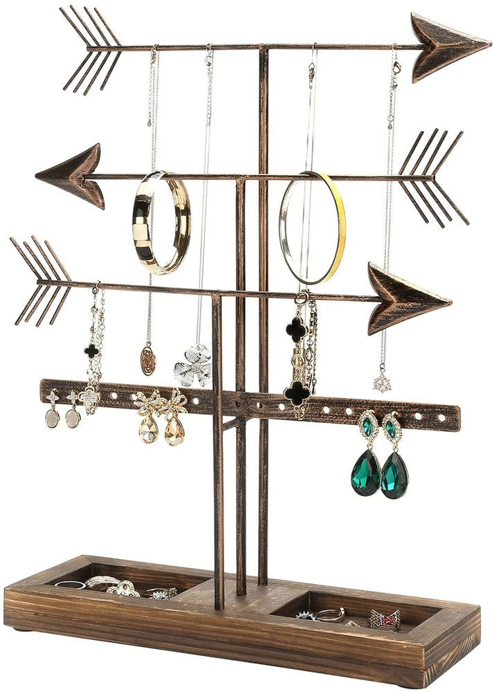 Amazon.com: MyGift 2 Tier Wall Mounted Rustic Burnt Solid Wood Sports  Championship Ring Holder with Basketball Cutout Backing, Jewelry Storage  Display with 12 Pegs : Clothing, Shoes & Jewelry