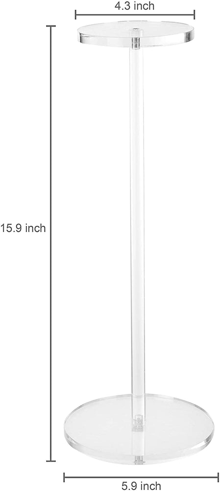 16-Inch Clear Acrylic Hat & Wig Tabletop Display Stand-MyGift