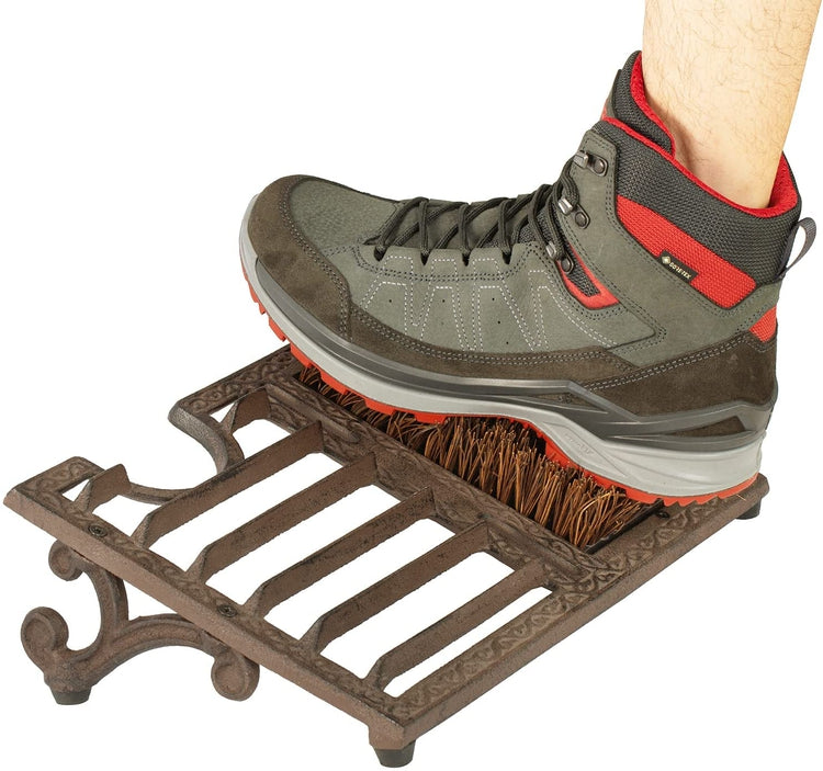 Heavy Duty Cast Iron Angled Shoe Bottom Dirt Cleaner, Outdoor Boot Scraper-MyGift