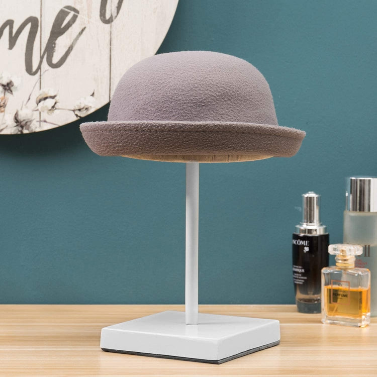 White Metal Adjustable Hat & Wig Tabletop Display Stand-MyGift