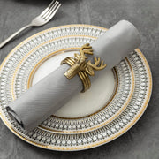 Set of 4, Deer Head Napkin Rings, Brass Tone Cast Aluminum Napkin Holders with Deer Design, Elk Cloth Serviette Holders-MyGift