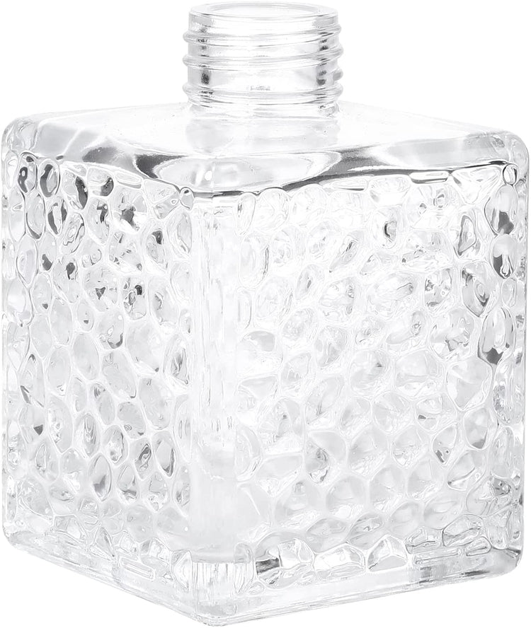 Dimple Pattern Clear Glass Decorative Diffuser Bottle-MyGift