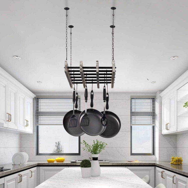 Ceiling Mounted Pot And Pan Rack Hanging Pots And Pans From Ceiling