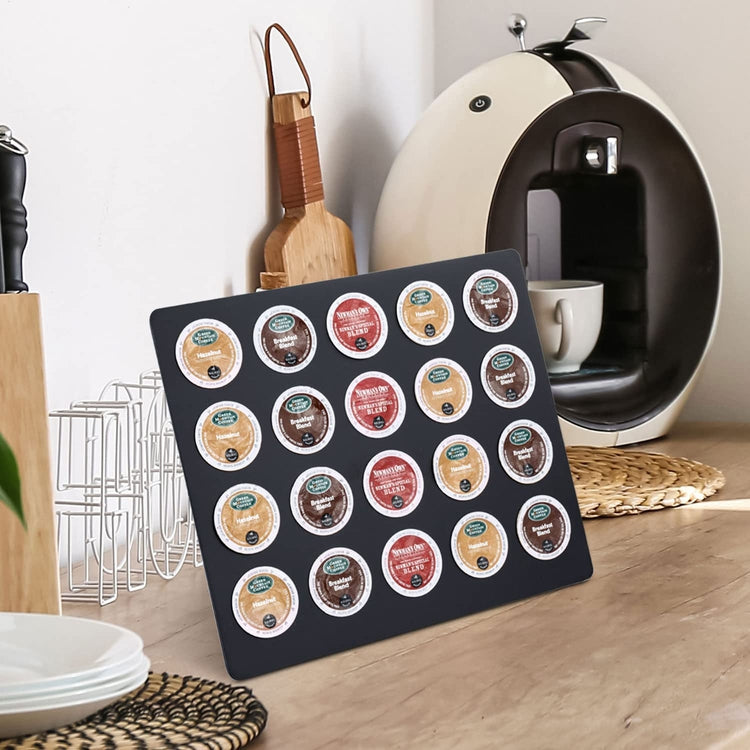 Round Cut-Out K-Cup Coffee Pod Holder, Tabletop Coffee Capsule Organizer Rack-MyGift
