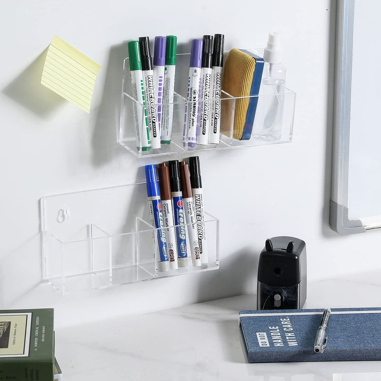 Cute Desk Organizer Rack Pen Holder Self-adhesive Wall-mounted