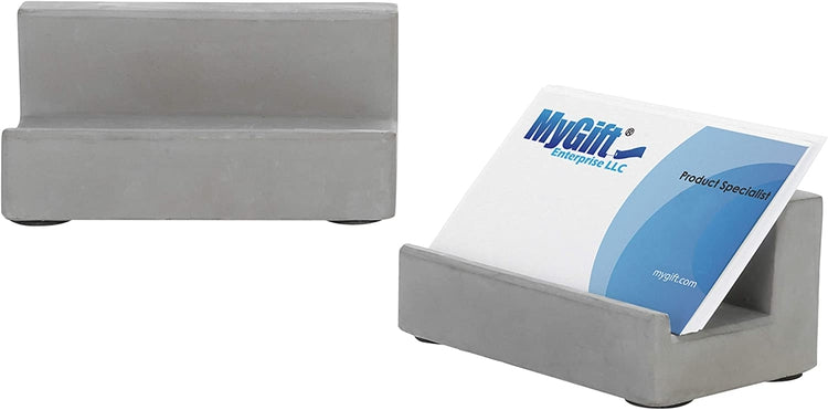Concrete Business Card Holders - Modern Office Desk Accessories-MyGift