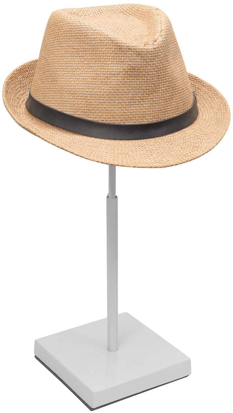 White Metal Adjustable Hat & Wig Tabletop Display Stand-MyGift