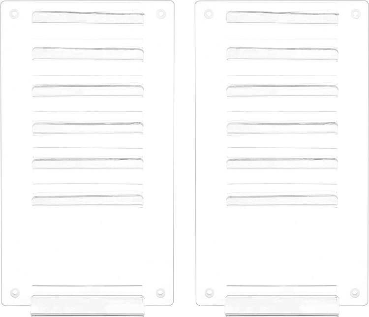 Clear Acrylic Wall Mounted Whiteboard Organizer Rack, Storage Shelf for Dry Erase Markers and Eraser Slot, Set of 2-MyGift