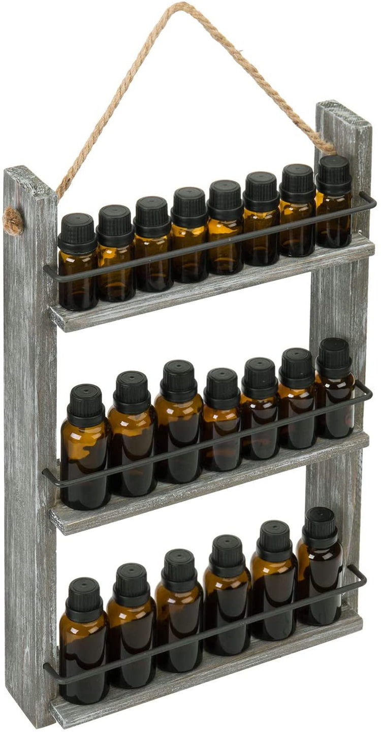 Black Metal Wall-Mounted Nail Polish & Essential Oils Shelves, Set of –  MyGift