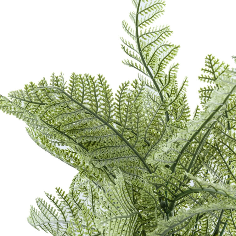 Fake Fern Plant, Artificial Greenery, Maidenhair Potted Faux Fern in Gray Wood Square Planter Pot-MyGift