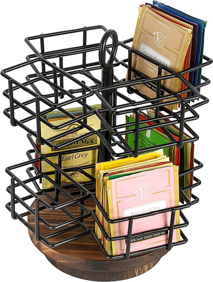 Industrial Matte Black Metal Wire Baskets and Rustic Burnt Wood Carous ...