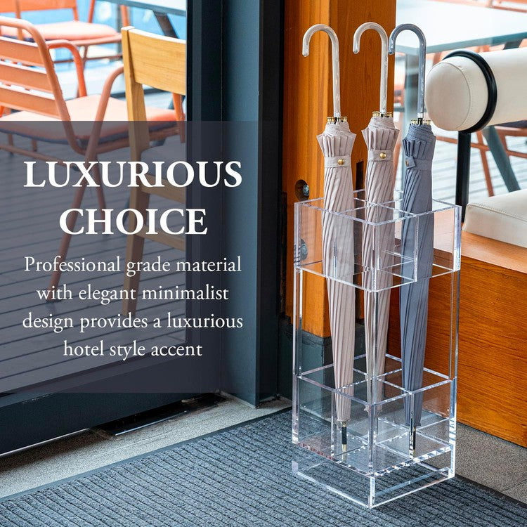 Freestanding Clear Acrylic Umbrella Holder Rack, Umbrella Container fo ...
