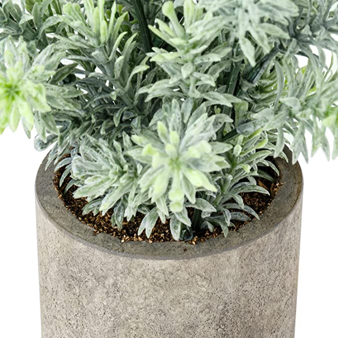 Indoor Artificial Plant for Decoration, Fake Potted Plant with Stone Style Planter Pot-MyGift