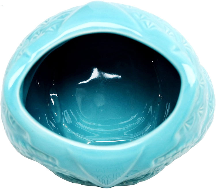 Aqua Blue Owl Cooking Utensil Holder, Ceramic Kitchen Storage Crock-MyGift