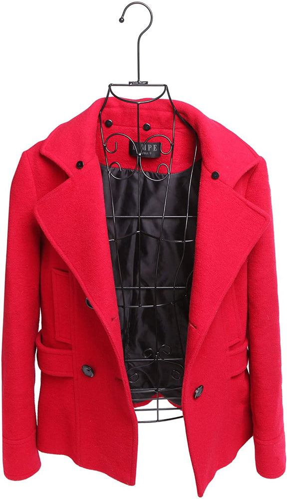 Black Metal Wire Female Mannequin Display Stand, Hanging Dress Form