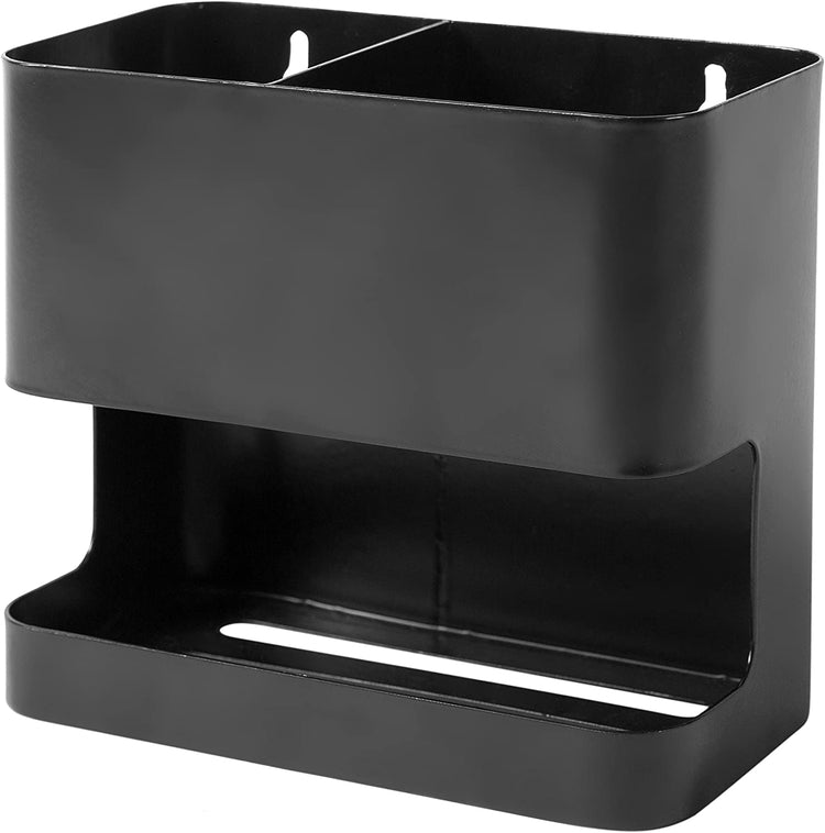 Black Metal Wall Mountable Hair Tool Accessories Organizer Rack, Blow Dryer & Curling Iron Holder-MyGift