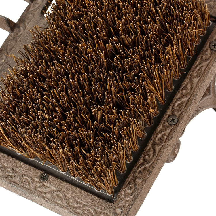 Heavy Duty Cast Iron Angled Shoe Scrubber for Porch, Outdoor Shoe Cleaning Brush Scraper and Boot Puller-MyGift