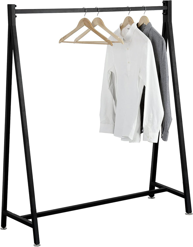 Modern Heavy Duty Black Metal Freestanding Hanging Garment Rack Display Stand-MyGift
