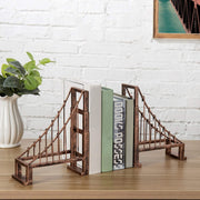 Set of 2, Vintage Bronze Metal Suspension Bridge Design Bookends-MyGift