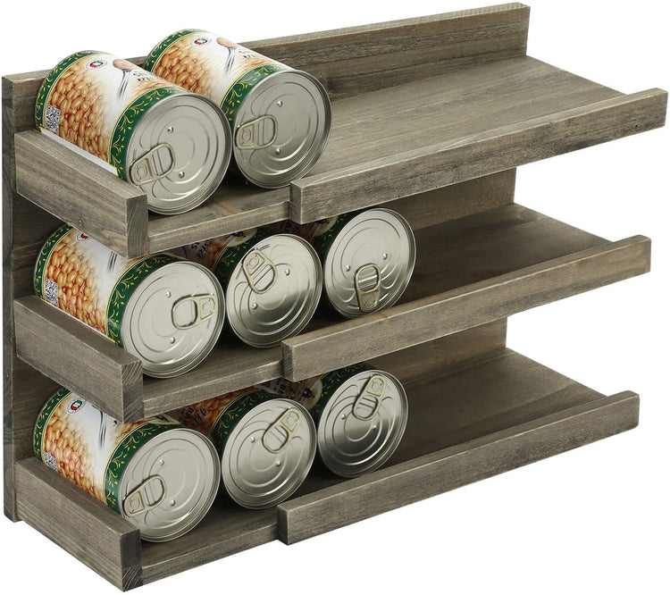 Gray Wood Wall Mounted Can Organizer, Pantry Dispenser, Canned Food or –  MyGift
