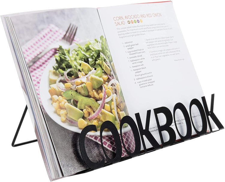 Black Metal Tree Silhouette Decorative Cookbook Stand-MyGift