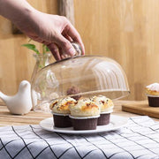 9-Inch Clear Glass Cloche Cake Cover with Knob Handle - MyGift