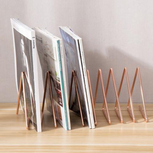9-Slot Rose Gold Plated Metal Wire Mail/File Sorter - MyGift