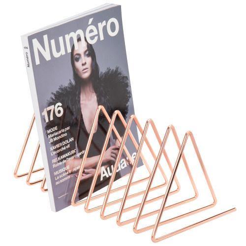 9-Slot Rose Gold Plated Metal Wire Mail/File Sorter - MyGift