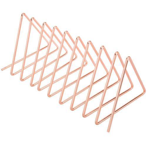 9-Slot Rose Gold Plated Metal Wire Mail/File Sorter - MyGift