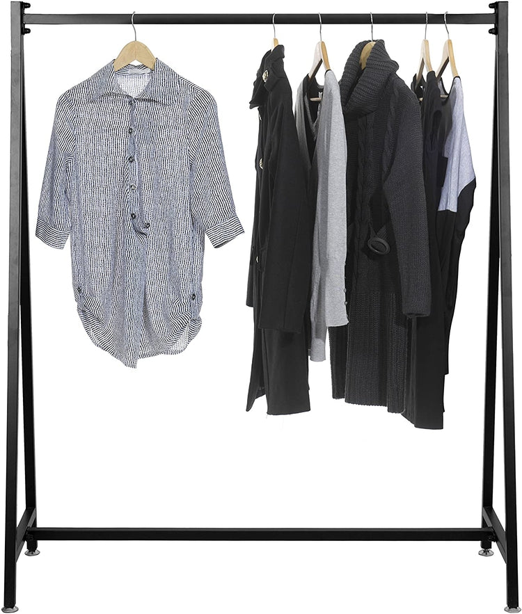 metal dress rack Modern Heavy Duty Black Metal Freestanding Hanging Garment Rack Display Stand